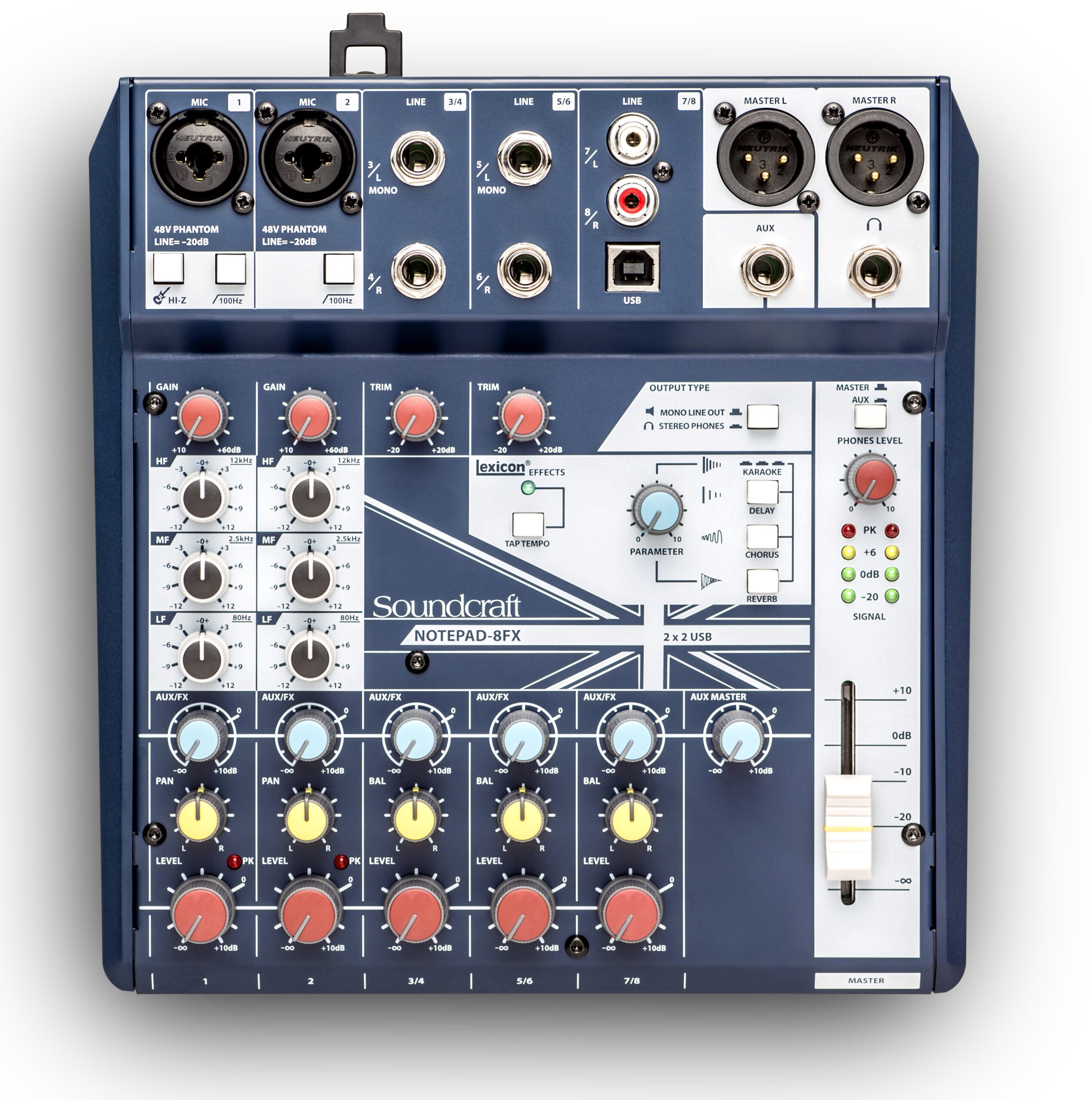 Consola pasiva 8 canales Soundcraft Notepad 8-FX - Music Solfeando