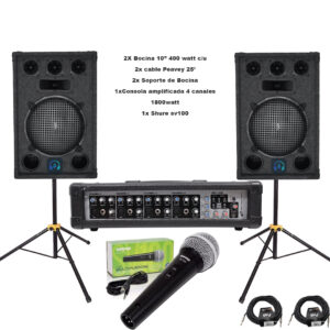 Paquete de Audio 1800watt Rockville Peavey Shure