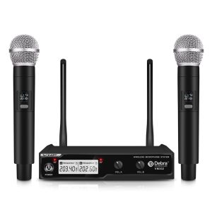 Debra Audio VM302 Vhf Sistema de Micrófonos Inalámbricos Dual de Mano