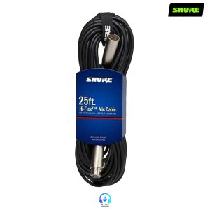 Cable shure para microfono 25 pies c25j