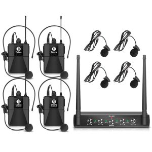 Set de 4 Microfono Inalambrico de Diadema Vincha debra au400